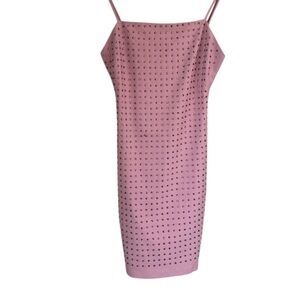 Windsor dress Elegant Pink Studded pink rhinestone embellishment small